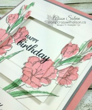 Gift of Love layered frame www.stampcrazywithalison.ca